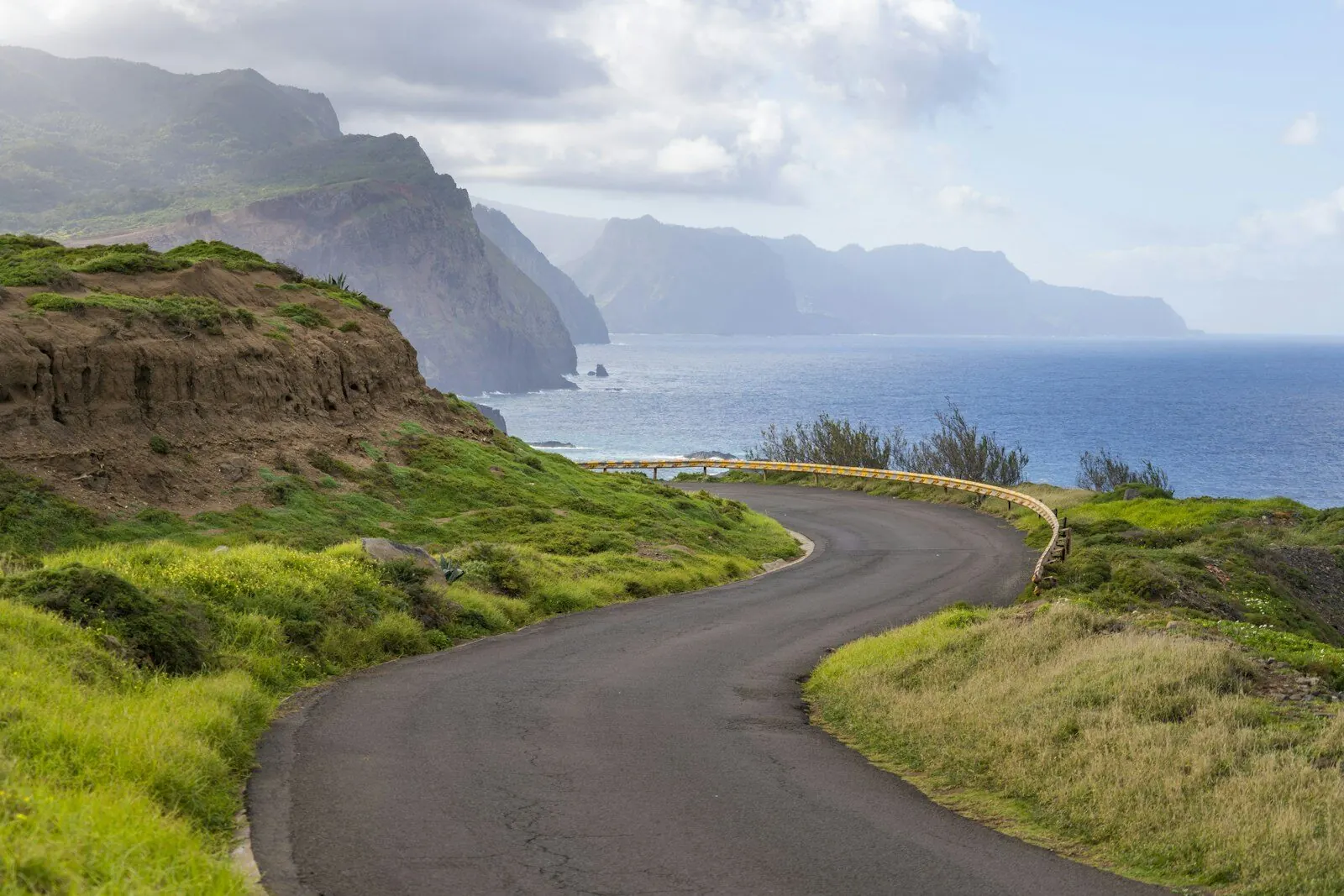 Madeira Island coast at sunset